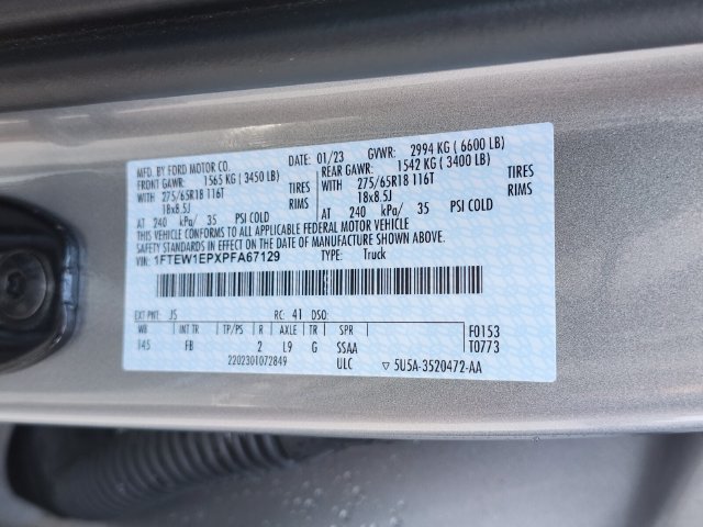 Certified 2023 Ford F150 XLT w/ Equipment Group 302A High AWD/4WD image 34