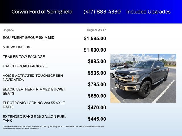 Certified 2019 Ford F150 Lariat w/ Equipment Group 501A Mid AWD/4WD image 6