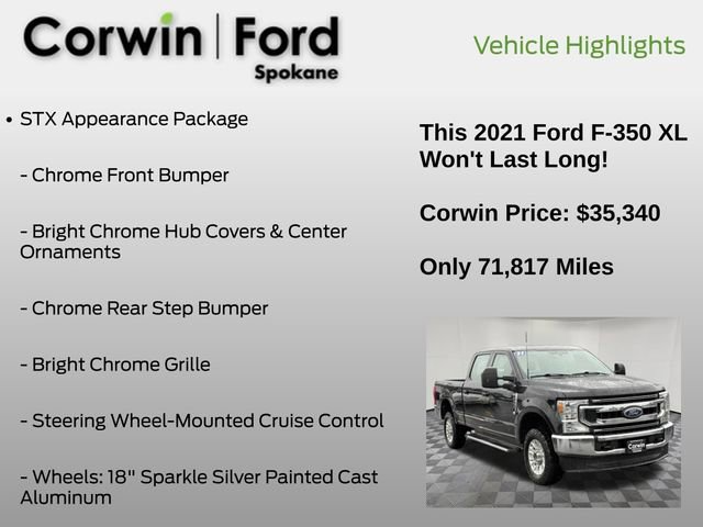 Certified 2021 Ford F350 XL w/ STX Appearance Package AWD/4WD image 7