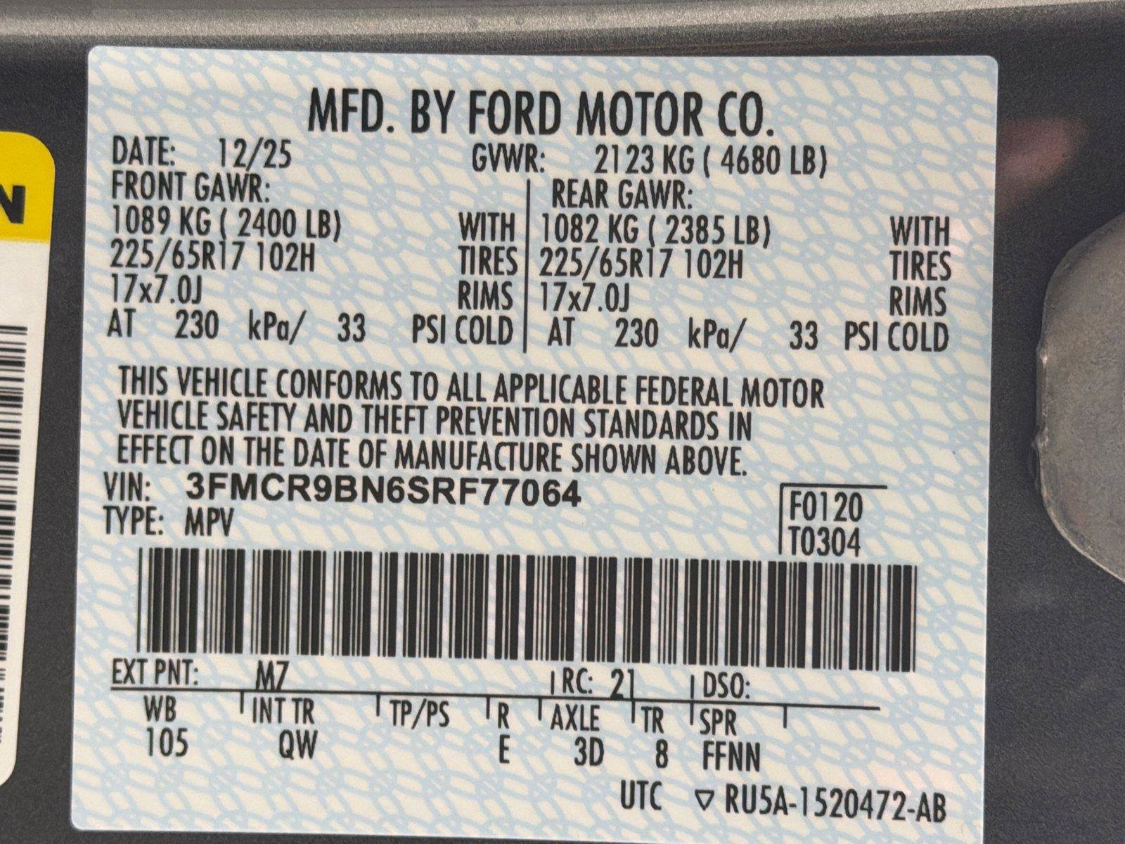 Certified 2025 Ford Bronco Sport Big Bend AWD/4WD image 31