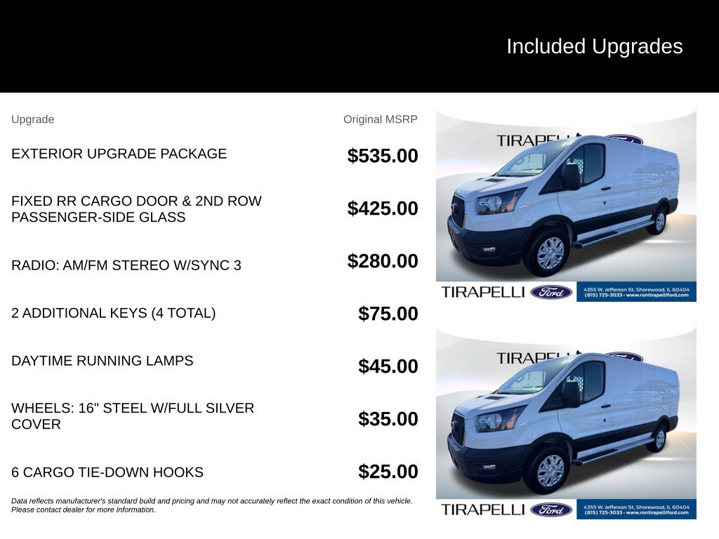 Certified 2025 Ford Transit 250 Low Roof w/ Exterior Upgrade Package RWD image 12