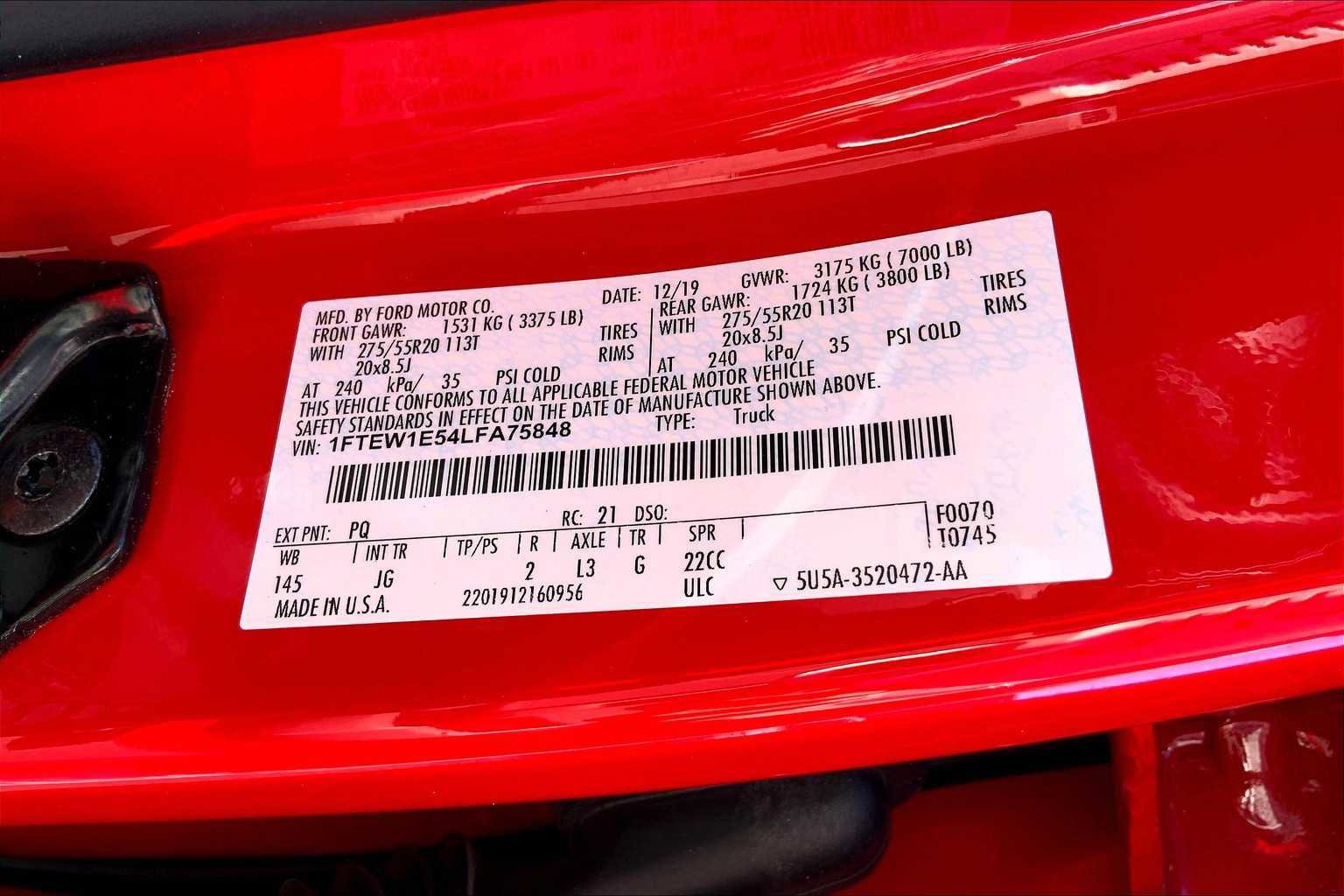 Certified 2020 Ford F150 XL w/ Equipment Group 101A Mid image 30