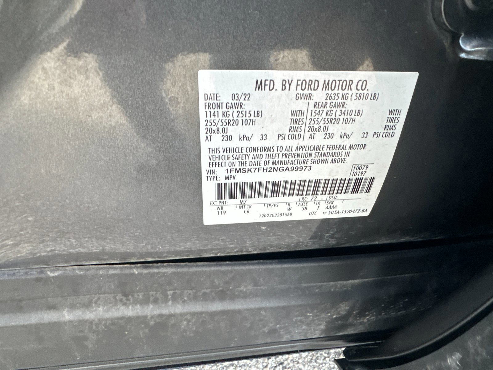 Certified 2022 Ford Explorer Limited w/ Equipment Group 301A image 31