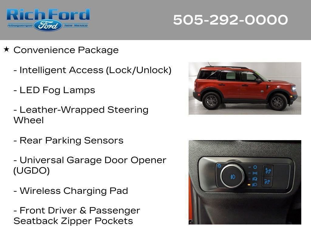Certified 2022 Ford Bronco Sport Big Bend w/ Convenience Package AWD/4WD image 35