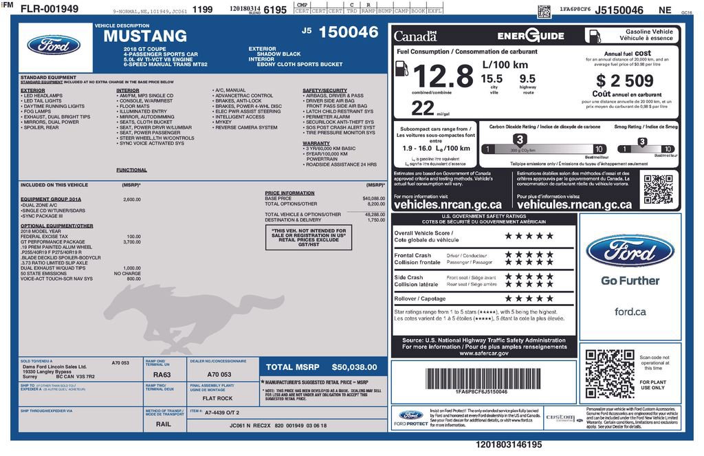 Certified 2018 Ford Mustang GT w/ GT Performance Package image 4