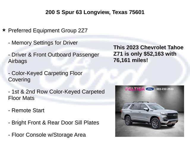 Used 2023 Chevrolet Tahoe Z71 w/ Luxury Package AWD/4WD image 5