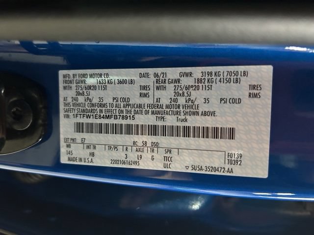 Certified 2021 Ford F150 Lariat w/ Equipment Group 502A High AWD/4WD image 36