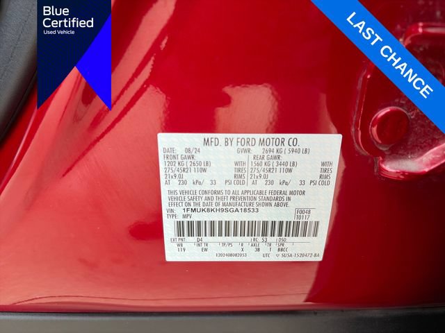 Certified 2025 Ford Explorer ST-Line w/ Premium Package AWD/4WD image 37