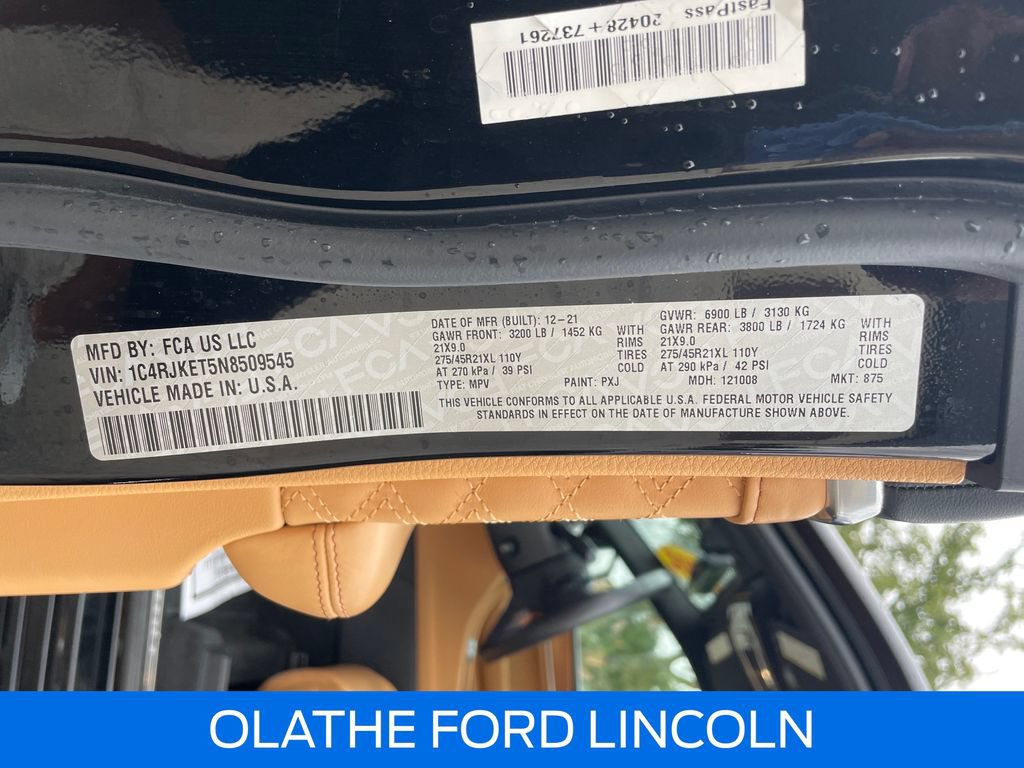 Used 2022 Jeep Grand Cherokee L Summit AWD/4WD image 23