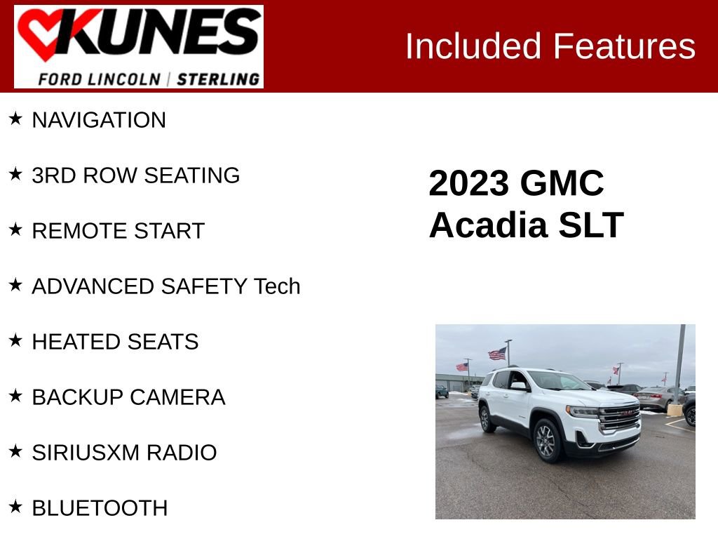 Used 2023 GMC Acadia SLT image 2