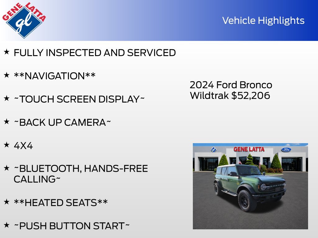 Certified 2024 Ford Bronco Wildtrak AWD/4WD image 34