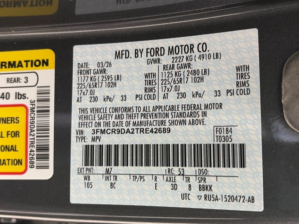Certified 2026 Ford Bronco Sport Badlands AWD/4WD image 9