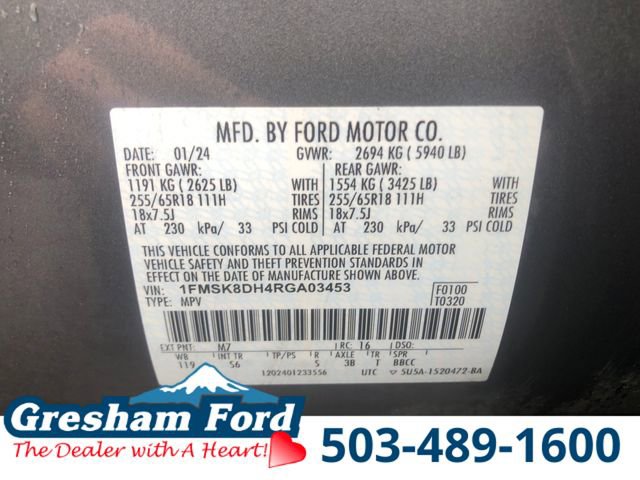 Certified 2024 Ford Explorer XLT w/ Equipment Group 202A AWD/4WD image 32