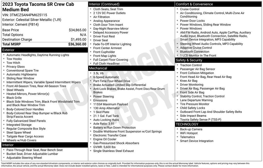 Used 2023 Toyota Tacoma SR AWD/4WD image 39