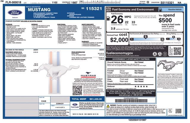 Certified 2025 Ford Mustang Premium image 29