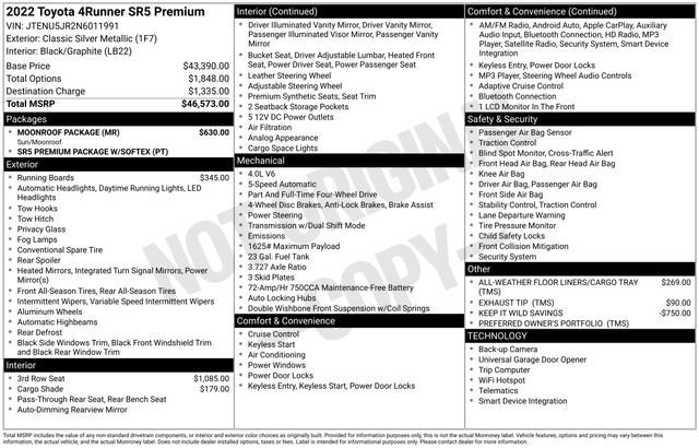 Used 2022 Toyota 4Runner SR5 Premium w/ Moonroof Package image 38