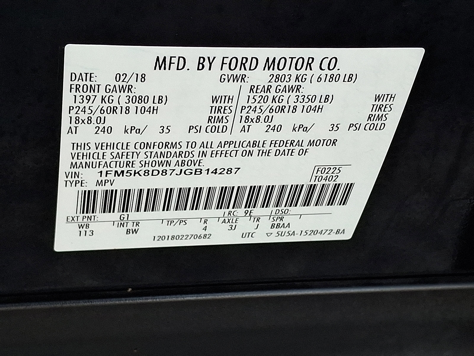 Certified 2018 Ford Explorer XLT w/ Equipment Group 202A image 29