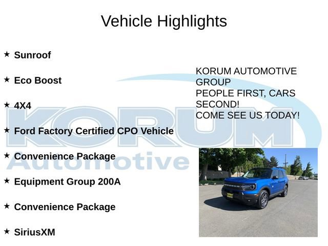 Certified 2025 Ford Bronco Sport Big Bend w/ Convenience Package AWD/4WD image 4