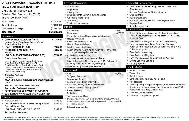 Used 2024 Chevrolet Silverado 1500 RST w/ Convenience Package II AWD/4WD image 2