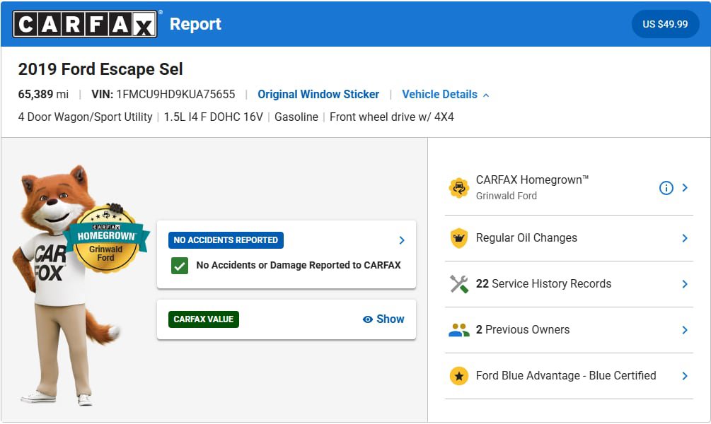 Certified 2019 Ford Escape SEL AWD/4WD image 3