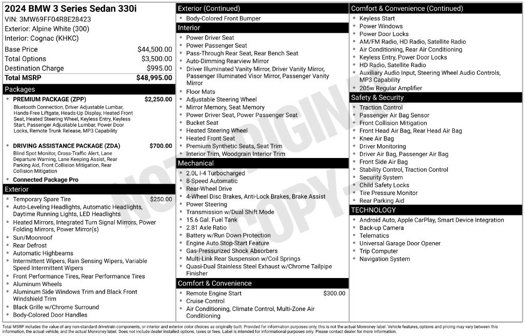 Used 2024 BMW 330i Sedan w/ Premium Package RWD image 7