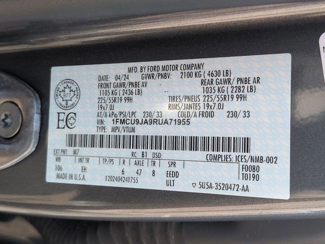 Certified 2024 Ford Escape Platinum image 34