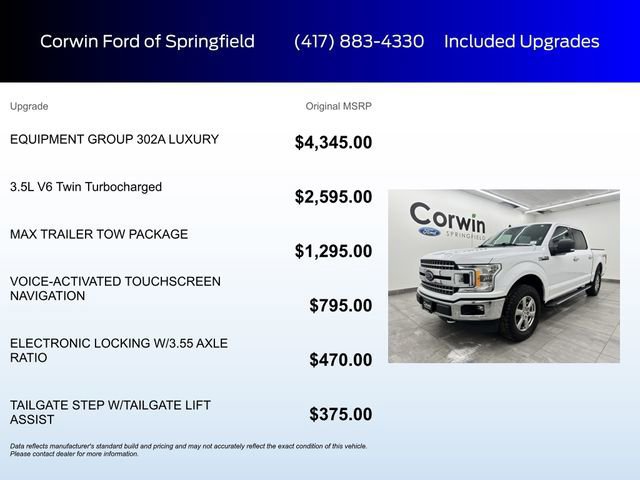 Certified 2019 Ford F150 XLT w/ Equipment Group 302A Luxury image 8