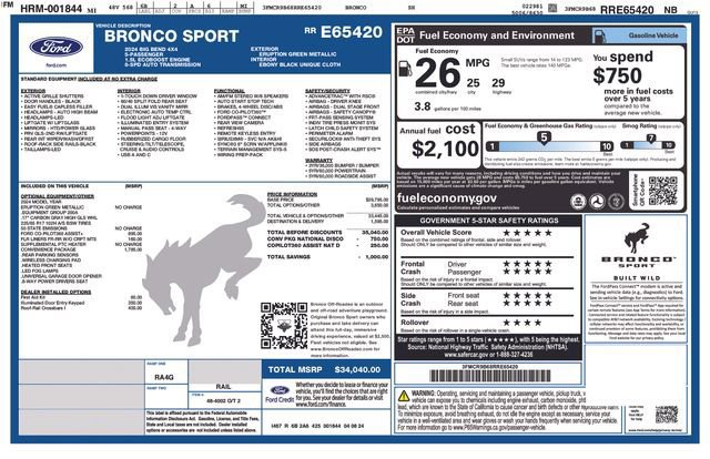 Certified 2024 Ford Bronco Sport Big Bend w/ Convenience Package image 45