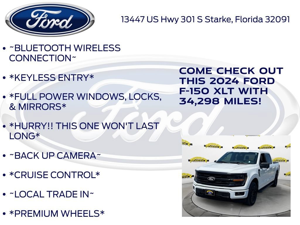 Certified 2024 Ford F150 XLT w/ XLT Black Appearance Package RWD image 12