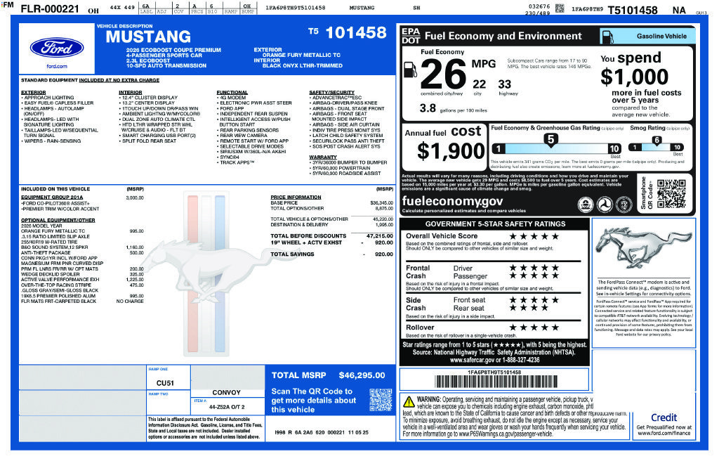 Certified 2026 Ford Mustang Premium RWD image 33