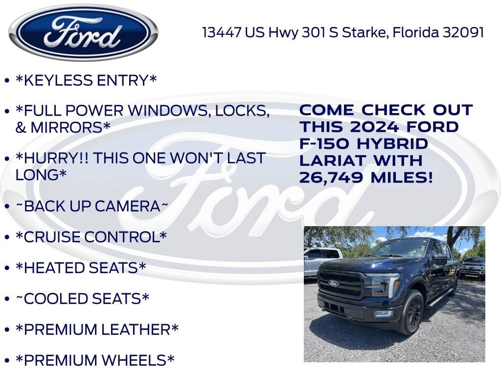 Certified 2024 Ford F150 Lariat w/ Equipment Group 502A High AWD/4WD image 12