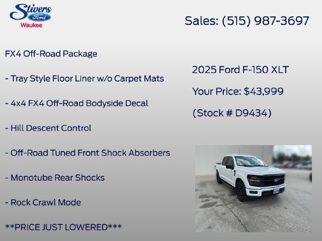 Certified 2025 Ford F150 XLT w/ Equipment Group 301A Standard AWD/4WD image 16
