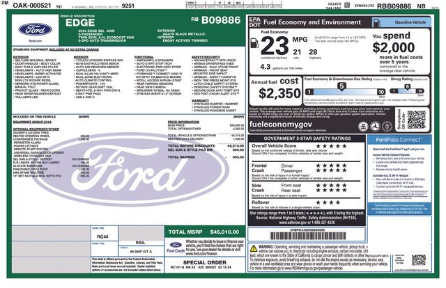 Certified 2024 Ford Edge SEL w/ Convenience Package AWD/4WD image 5