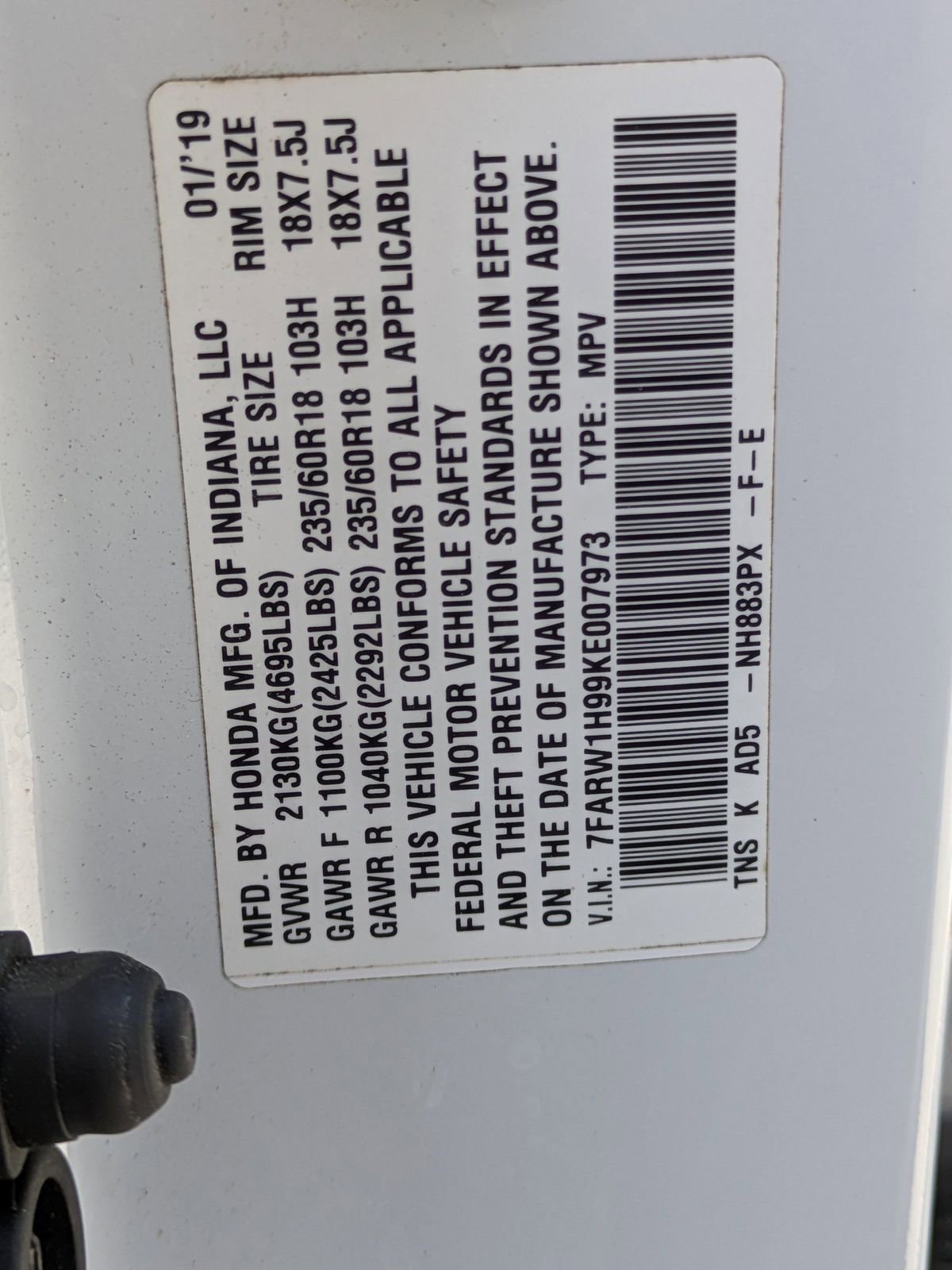 Used 2019 Honda CR-V Touring image 16