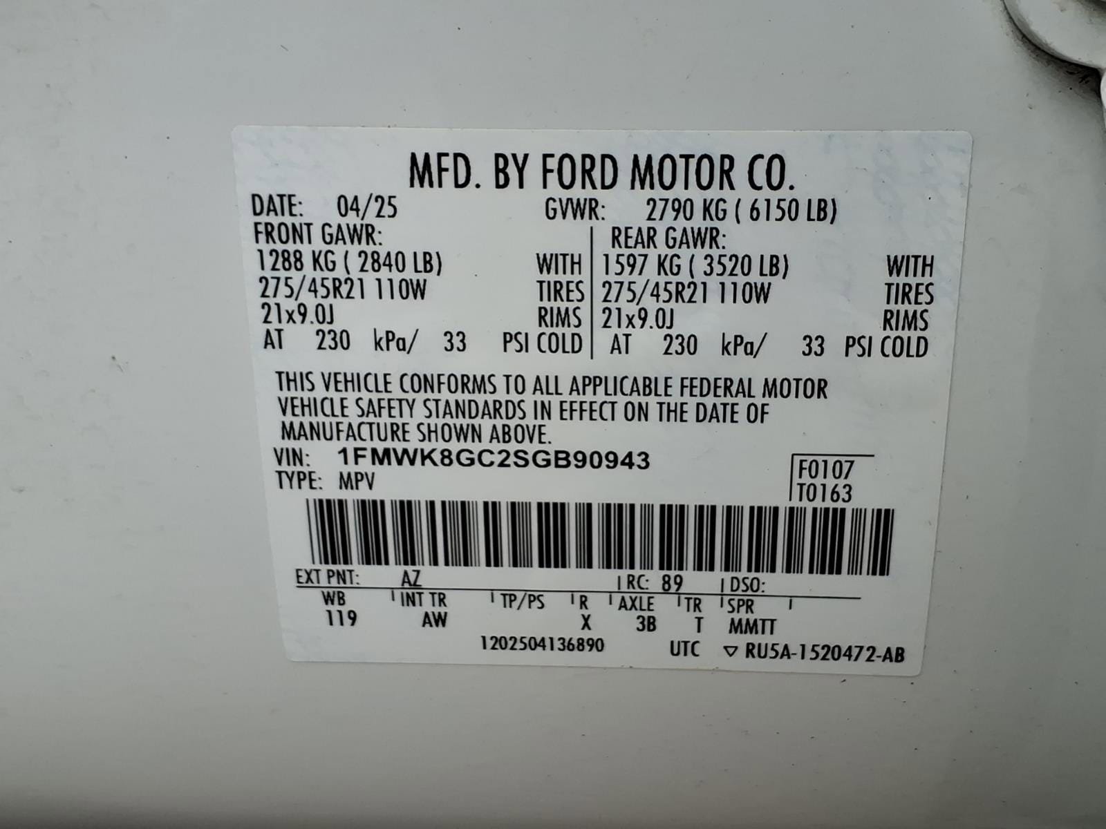 Certified 2025 Ford Explorer ST w/ Sun And Sound Package AWD/4WD image 32