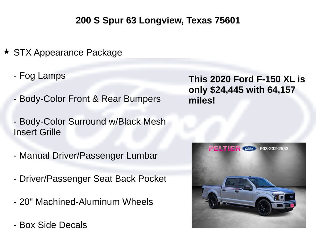 Certified 2020 Ford F150 XL w/ Equipment Group 101A Mid RWD image 10