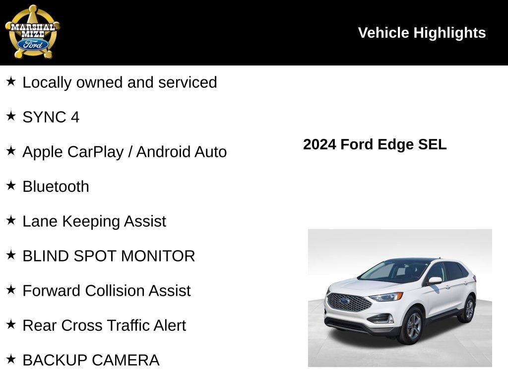 Certified 2024 Ford Edge SEL w/ Convenience Package AWD/4WD image 2