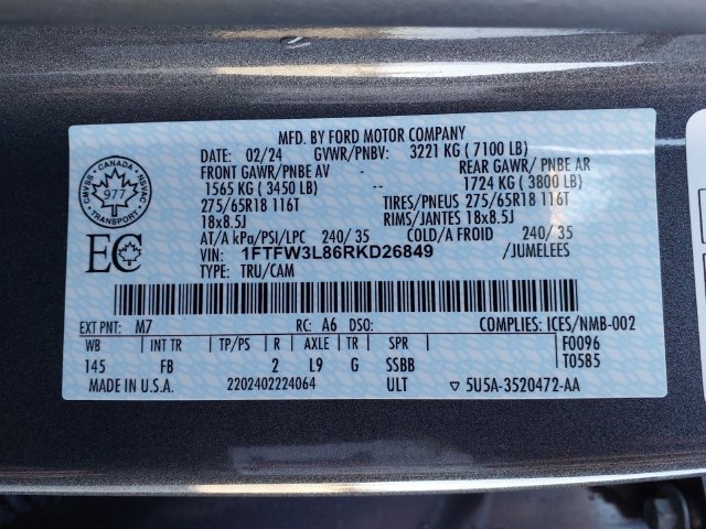 Certified 2024 Ford F150 XLT w/ Equipment Group 302A MID AWD/4WD image 25