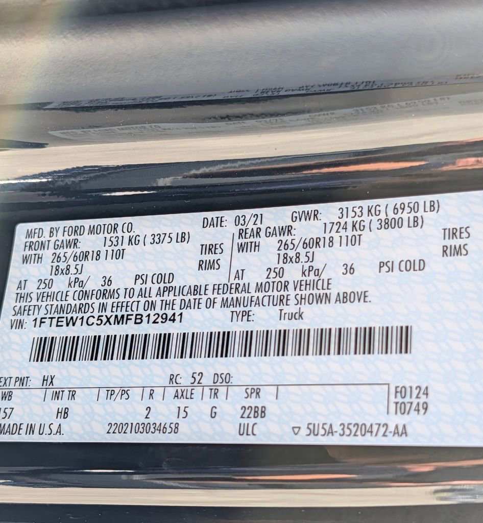 Certified 2021 Ford F150 Lariat RWD image 23