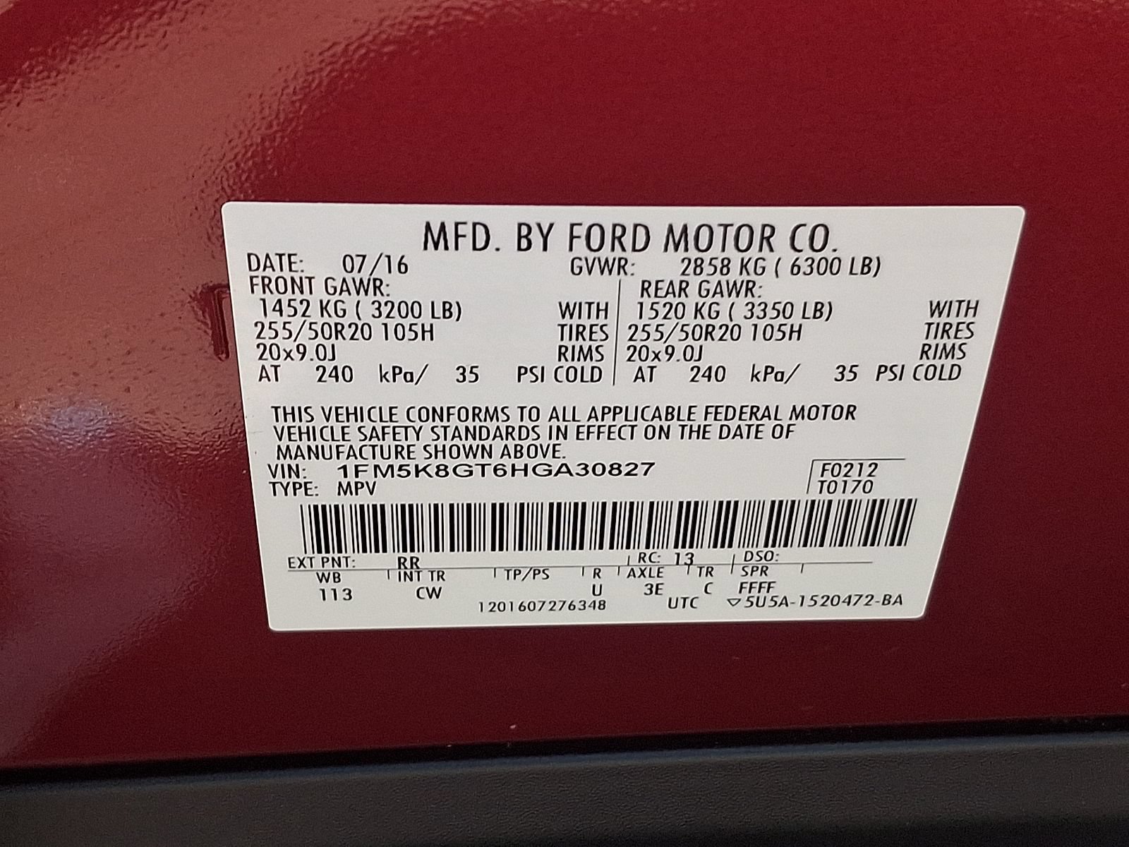 Certified 2017 Ford Explorer Sport w/ Equipment Group 401A AWD/4WD image 28