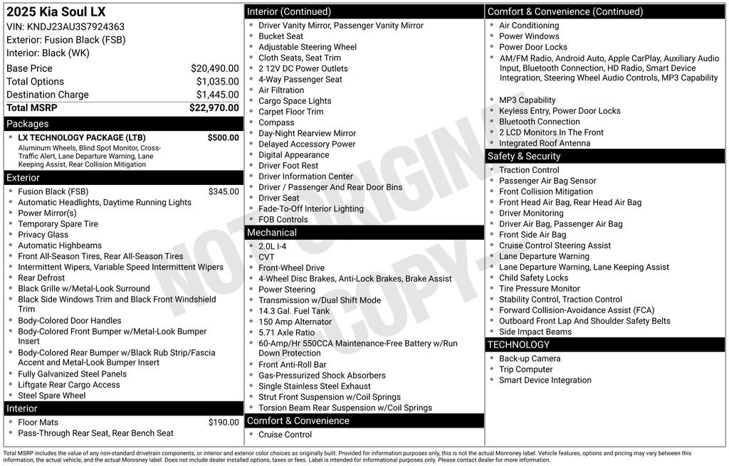 Used 2025 Kia Soul LX w/ LX Technology Package FWD image 26
