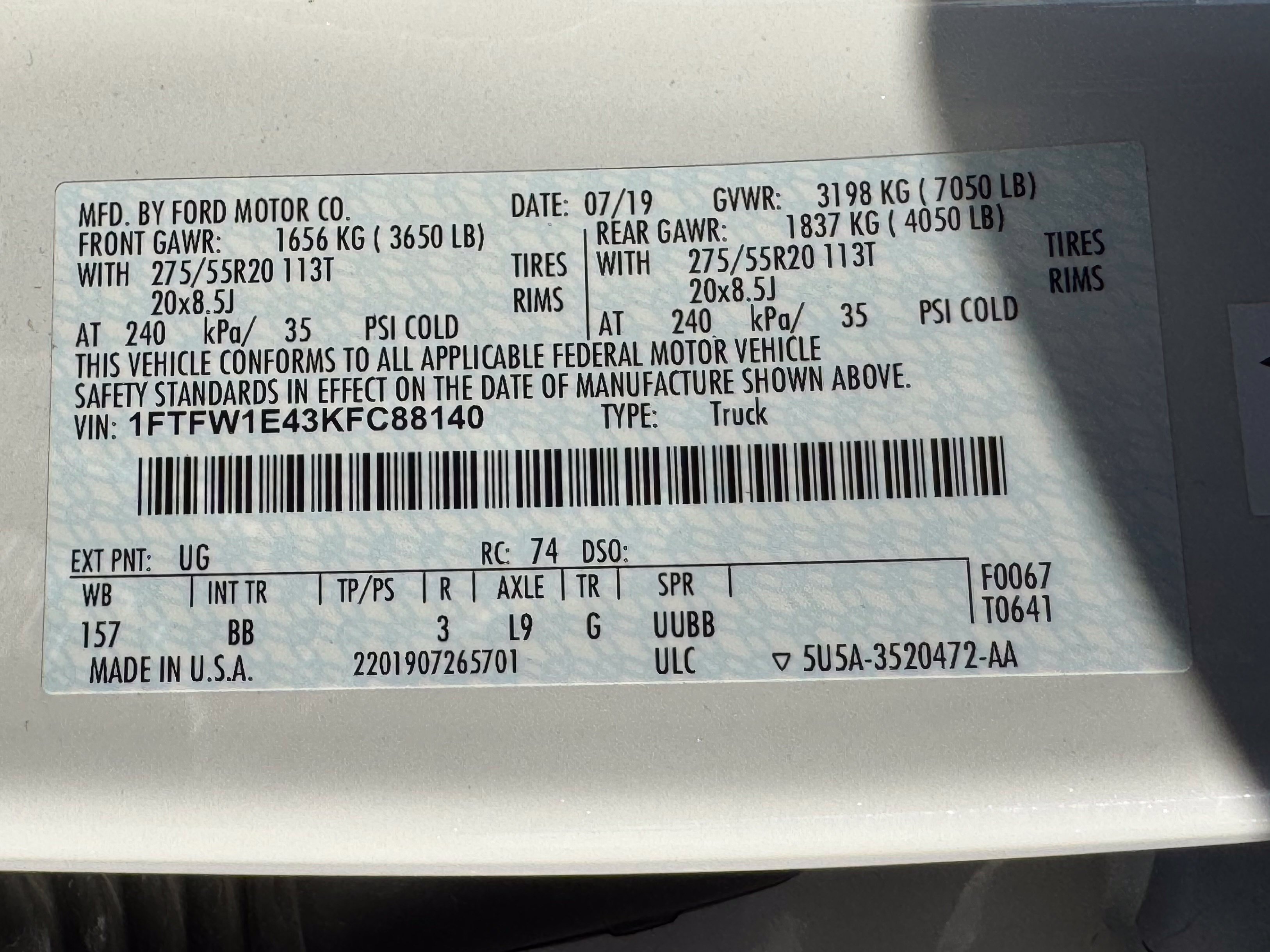 Certified 2019 Ford F150 Platinum w/ Equipment Group 701A Luxury AWD/4WD image 83