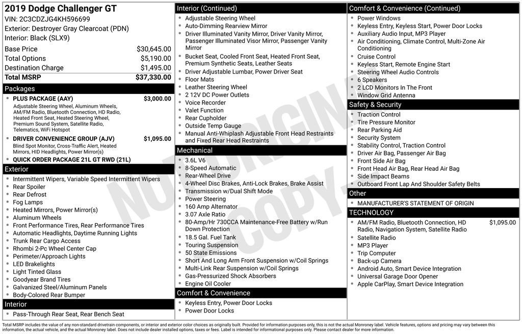 Used 2019 Dodge Challenger GT w/ Plus Package image 35