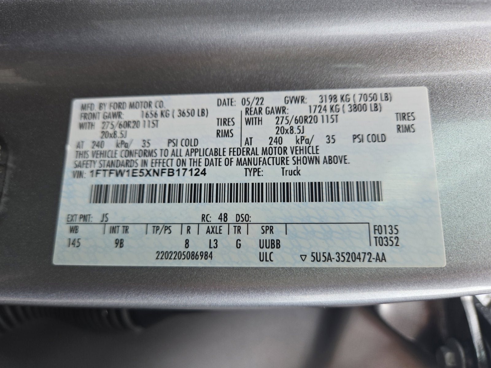 Certified 2022 Ford F150 Platinum w/ Equipment Group 701A High AWD/4WD image 26