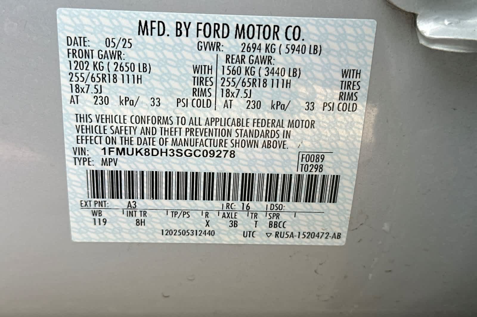 Certified 2025 Ford Explorer Active AWD/4WD image 30