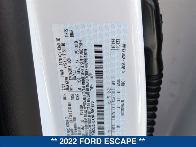 Certified 2022 Ford Escape SEL image 25