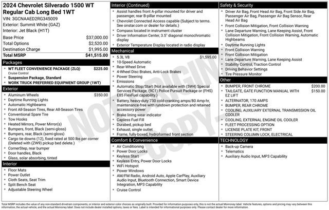 Used 2024 Chevrolet Silverado 1500 W/T w/ WT Fleet Convenience Package RWD image 25