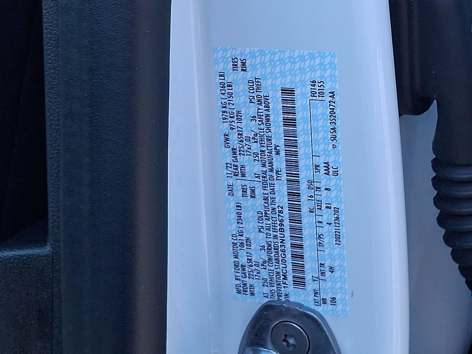 Certified 2022 Ford Escape SE w/ Convenience Package FWD image 26