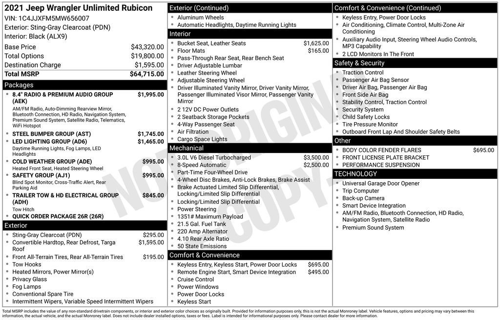 Used 2021 Jeep Wrangler Unlimited Rubicon image 2