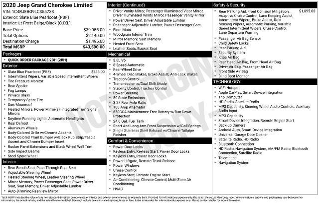 Used 2020 Jeep Grand Cherokee Limited RWD image 5